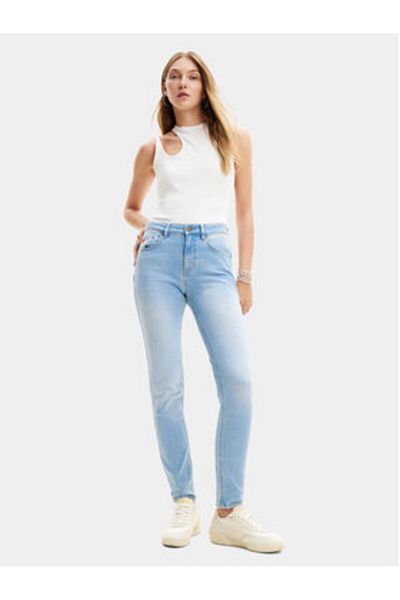 Desigual Blugi pentru femei 24SWDD26 Albastru deschis