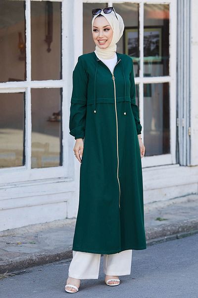 TOFİSA Zippered Cap Emerald - 27072
