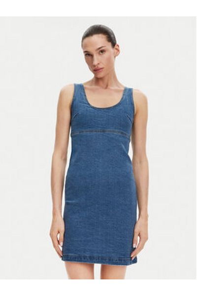 Silvian Heach Rochie din denim pentru femei GPP25298VE albastră