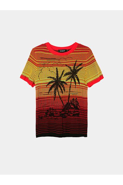 Desigual Women's T-Shirt 24SWTK87 Orange