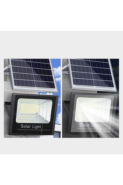 eyemazing LED Floodlight with Solar Panel, Remote Control, eMazing, 400W, 12AH, 473 LEDs, ABS, 20x15cm, Black