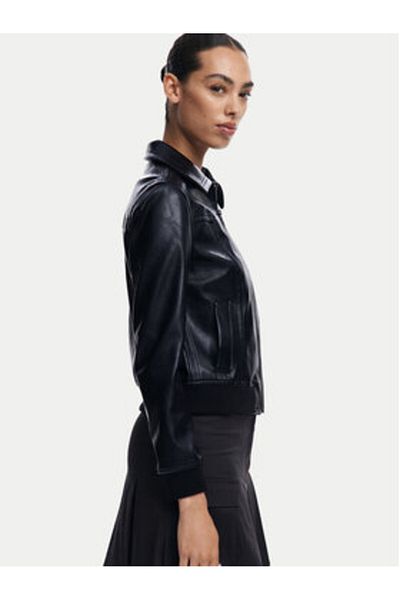 Desigual Women's Faux Leather Jacket 24WWEW35 Black
