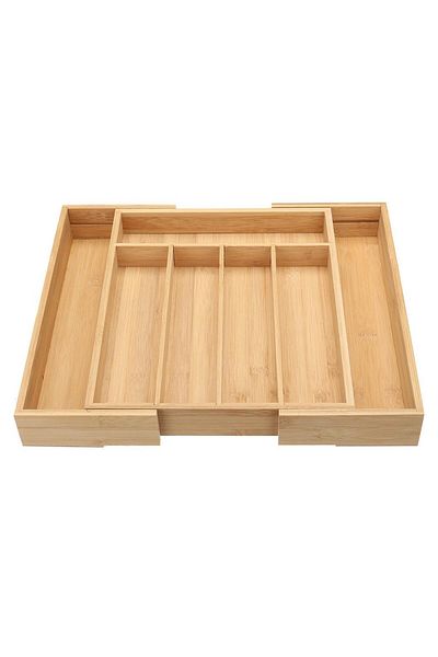 zola Suport tacamuri din lemn, extensibil, crem, 26-40 cm
