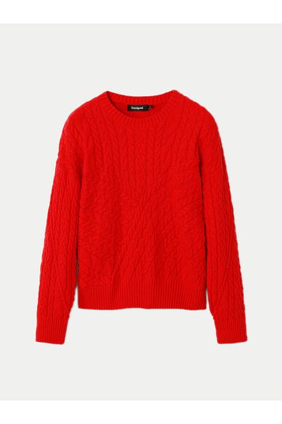 Desigual Women's Sweater 24WWJF74 Red