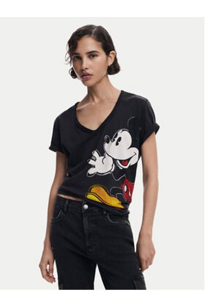 Desigual Women's T-Shirt 25SWTKAG Black