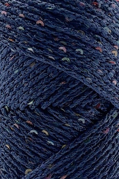 SENSY Paillette Polyester Sequin Macrame Thread Polyester Macrame Thread Supla Bag Thread Sequin Navy Blue