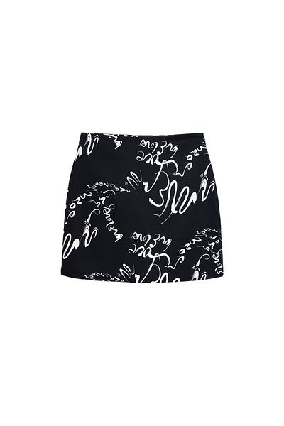 Desigual Fustă mini pentru femei 25SWFW03 Negru