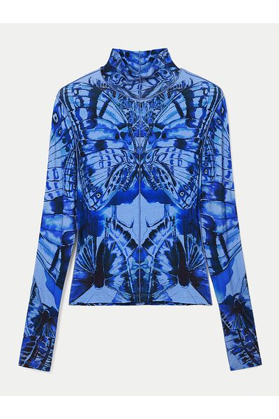 Desigual Bluză de damă 24WWTK97 Albastră