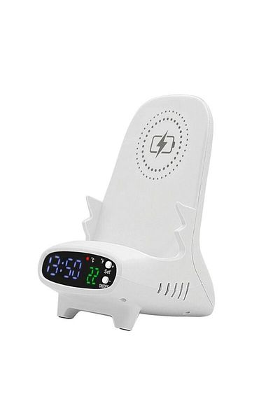 ATRAX Ceas Digital Zegar Qi Yf-266 Wireless 15w Alb