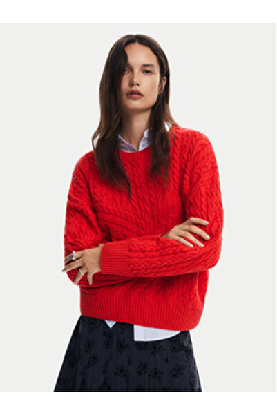 Desigual Women's Sweater 24WWJF74 Red