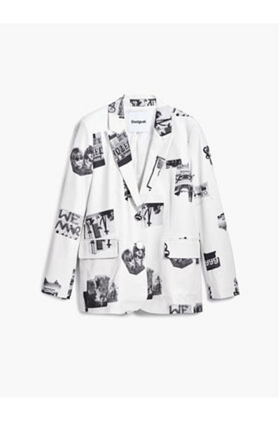 Desigual Jachetă de damă 25SWEW15 albă