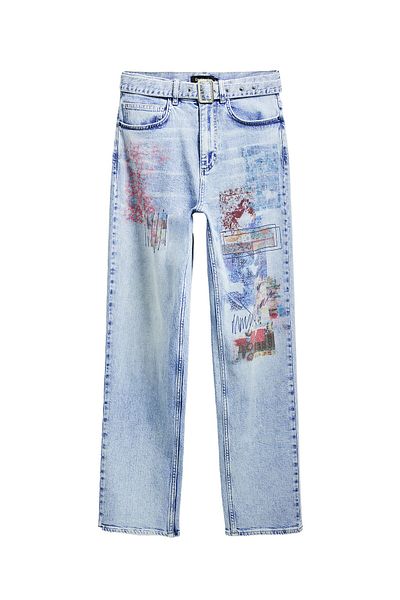 Desigual Blugi pentru femei 25SWDD13 albaștri