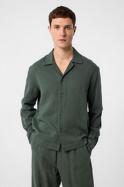 Antioch Khaki Textured Men's Shirt