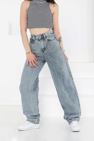 TOFİSA Baggy Jeans Ice Blue - 27097