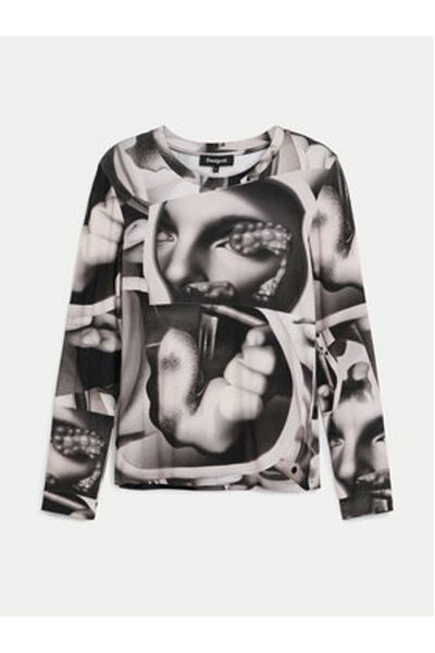 Desigual Women Blouse 24WWTK49 Gray