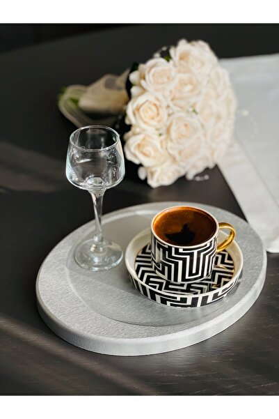 MajesteHome SilverOval 2 Adet Kahve Sunum Tepsisi – Gümüş MDF | Oval | 25x15 ...