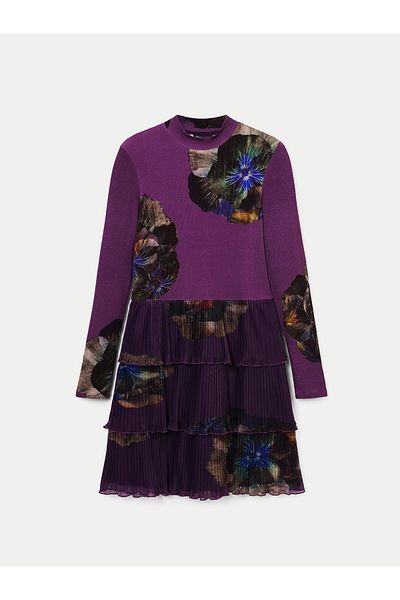 Desigual Women's Casual Dress 24WWVK34 Purple