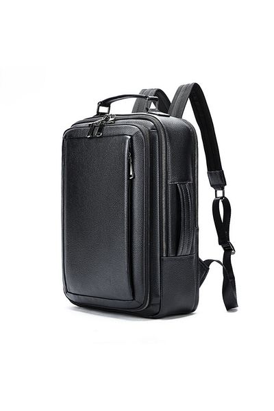 Busy Lady&Gentleman Legend laptop backpack, genuine leather, multifunctional, trolley support, antiperspirant back