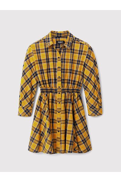Desigual Women's Shirt Dress 22WWVW69 Yellow