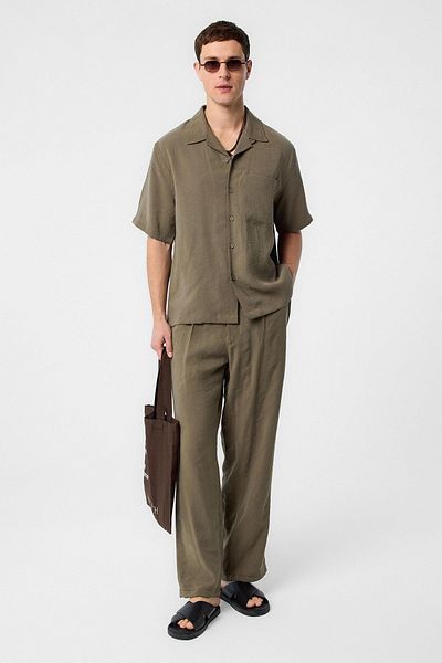 Antioch Khaki Modal Fabric Men's Shirt