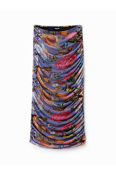 Desigual Women's Midi Skirt 23SWFK11 Colorful