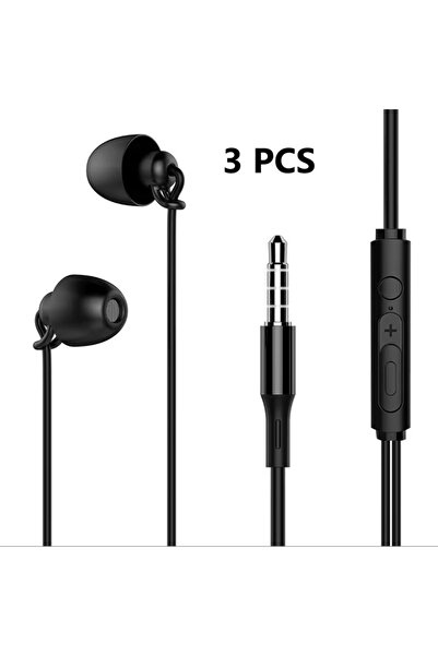 Choice 3 قطع سوداء مع ميكروفون ASMR سماعة أذن هاي فاي إلغاء الضوضاء سماعة أذن...