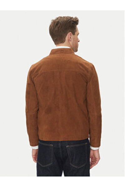 Serge Pariente Geacă de piele bărbătească SYLVINO VS maro