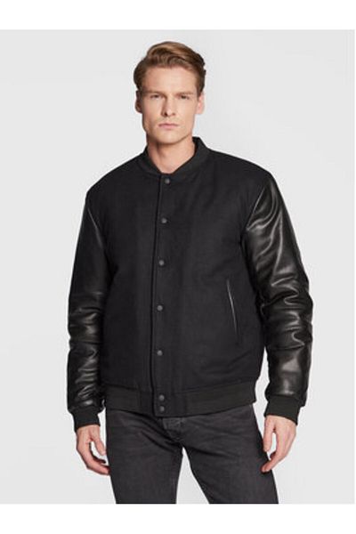 Sisley Geacă bomber bărbătească 28GCSN012 neagră