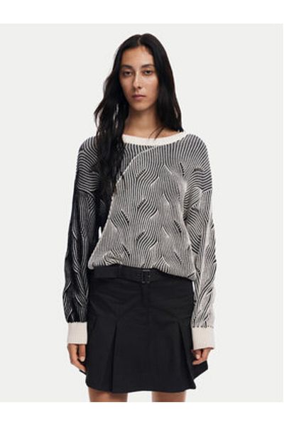 Desigual Women's Sweater 24WWJF10 Gray