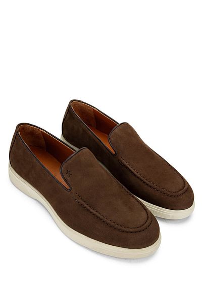 Tamer Tanca Men's Genuine Leather Brown Nubuck Loafers