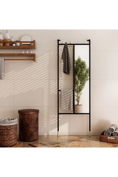 Marsah Home Lina mirror hanger, matte black metal frame 170x55 Cm