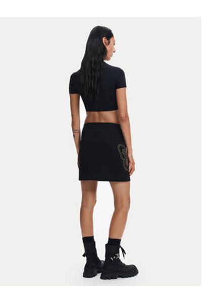 Desigual Fustă mini pentru femei 24WWFW01 Negru