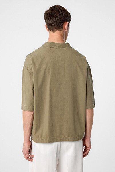Antioch Khaki Relax Fit Short Men's Shirt