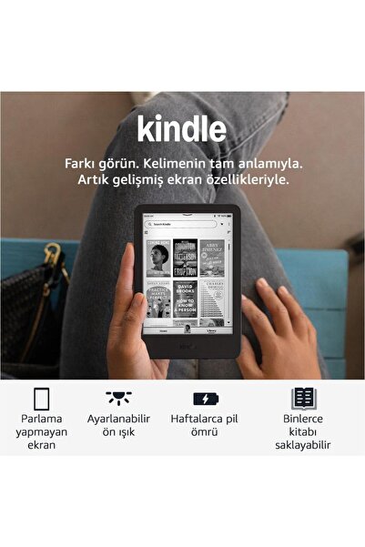 Amazon Kindle Touch 16GB (2024) 11. Nesil 6" Siyah / Reklamsız E Kitap Okuyucu