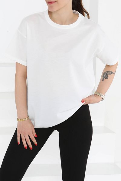 TOFİSA Short Sleeve T-Shirt White - 27140
