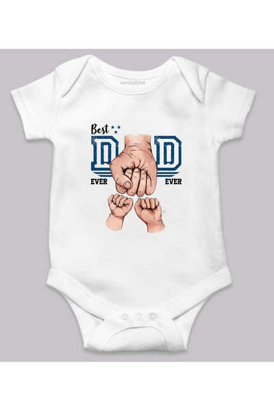 venüsdijital Best Dad Ever Two Kids Design Kids Tshirt