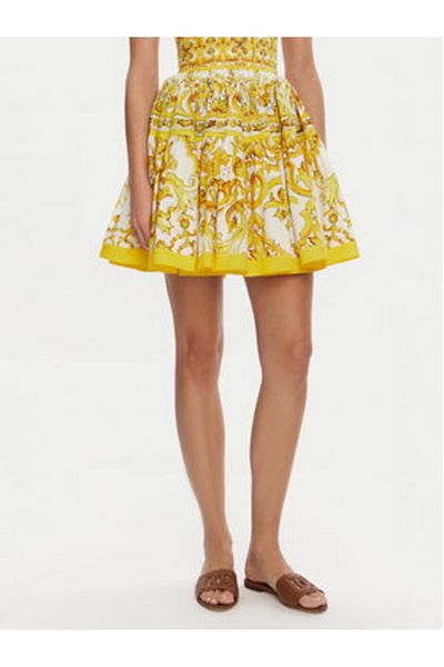 Dolce&Gabbana Dolce & Gabbana Fustă midi pentru femei F4CB1T HH5DV Galbenă