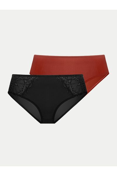 DORINA Women's Set of 2 pairs of classic briefs FXHI0001LA087 Colorful