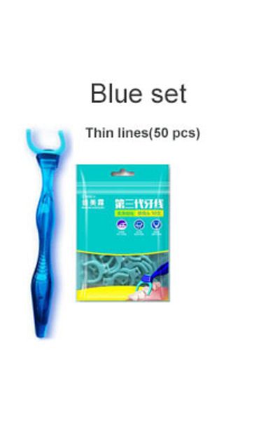 Choice Blue Set Replaceable Dental Floss Super Fiber Wire And Soft Floss Hilo Dental Teeth Sticks Home Oral