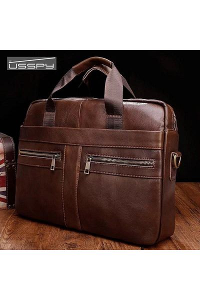 Busy Lady&Gentleman Gorge genuine leather laptop bag