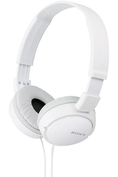 Sony سماعات رأس ستيريو Mdr-zx110a فوق الأذن (أبيض)، بدون ميكروفون