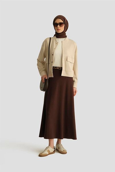 Armine Judge Collar Modal Jacket 25Yd4233-1 Beige