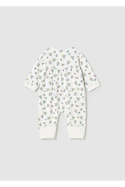 MAYORAL Baby Girl Floral Printed Jumpsuit White 1753