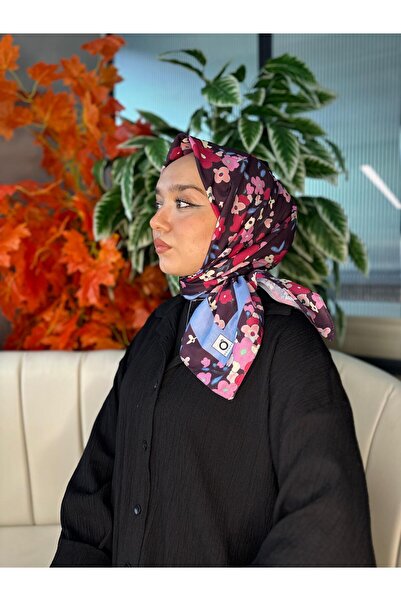 Oxygen Scarfs Pamučni svileni šal sa prolećnim uzorkom - 13001