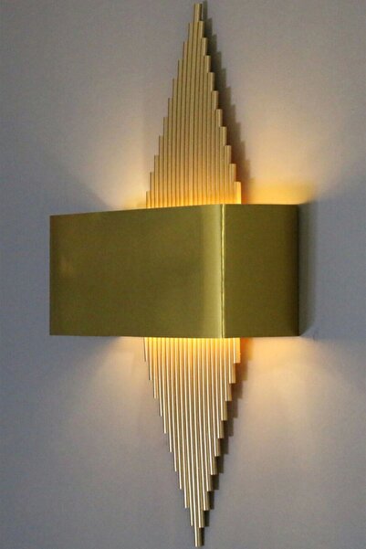 ŞANLED Primat Modeli Metal Çift Yönlü Beyaz-günışığı-amber Gold Duvar Aydınlatma Aplik