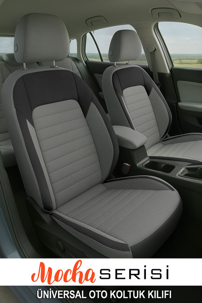 GM-DESIGN Mocha Tay Tüyü Üniversal Oto Koltuk Kılıfı - 5 Koltuk Tam Set