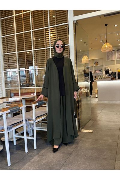 NS Moda Hijab Dream Suit Khaki Model-540