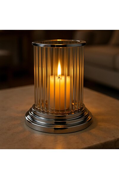 Bahar Aydınlatma Lustran Gümüş Mumluk