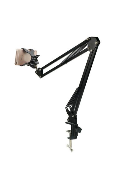 Generic Brand Miiq2 Tabletop Adjustable Phone Stand – 360 °   Rotatable, Spring-Loaded Arm, Metal Body