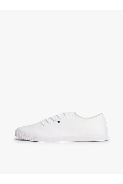 Tommy Hilfiger Stylish Looking Lace-Up Canvas Women's Sneaker with Logo